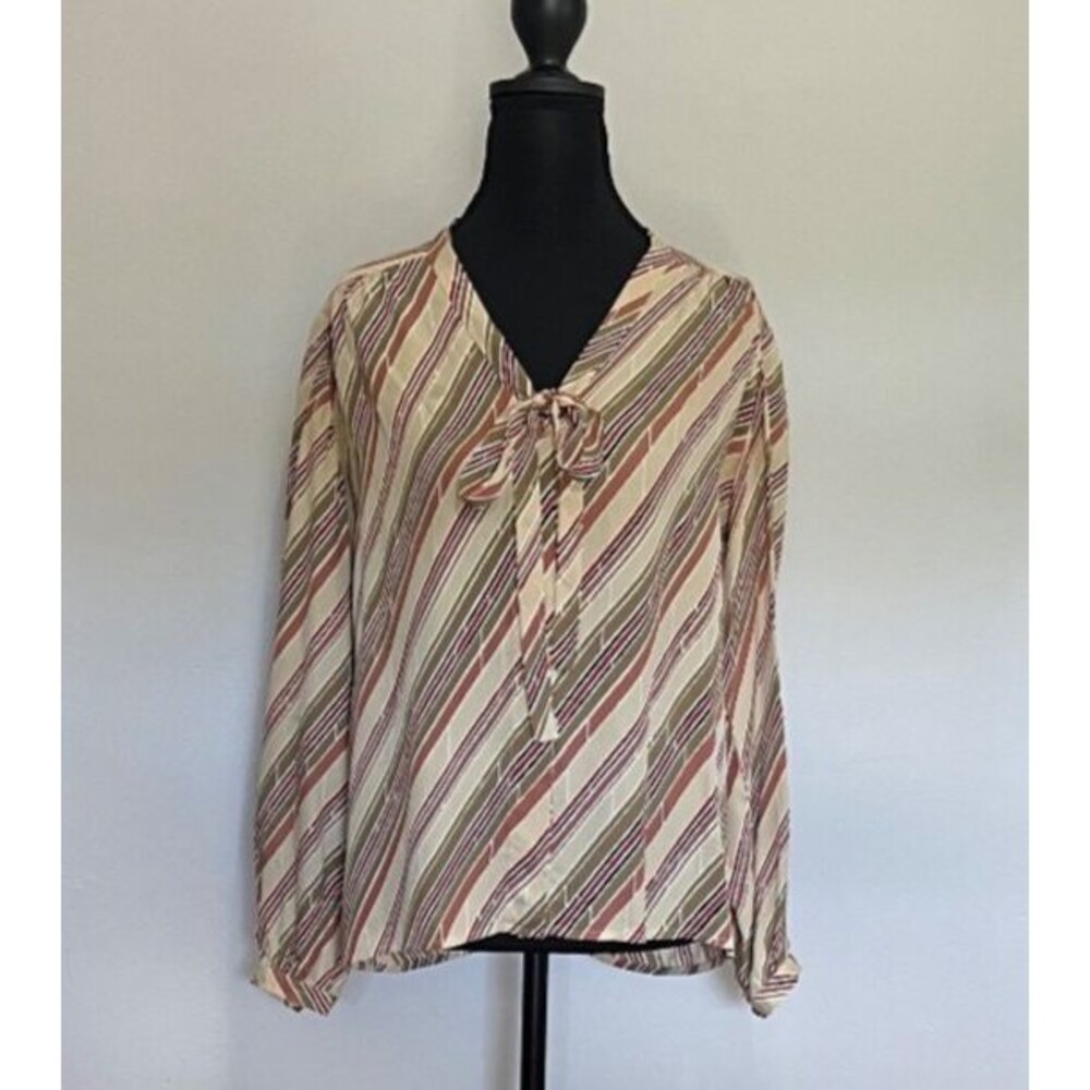 Salvatore Ferragamo Vintage Women Silk Blouse Authentic Made In Italy Size 44/8